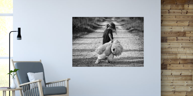 Dziewczynka z misiem fotoobraz